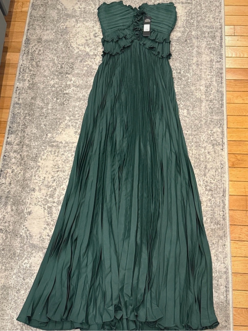 Fashion Nova Long Loud Love Strapless Gown, Green, XS, NWT